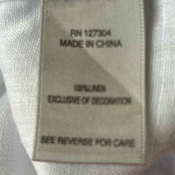 John Mark Linen Tunic White With Multicolor Embroidered Excellent Size S - Picture 9 of 13